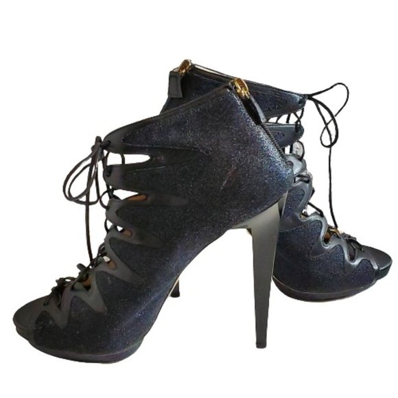 Burak Uyan Lace Up High Heels Size 8.5 (40) - Picture 2 of 10